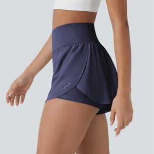Halara QuickDry High Waisted Running Shorts 3'' with Pockets - S - Purple - NWT